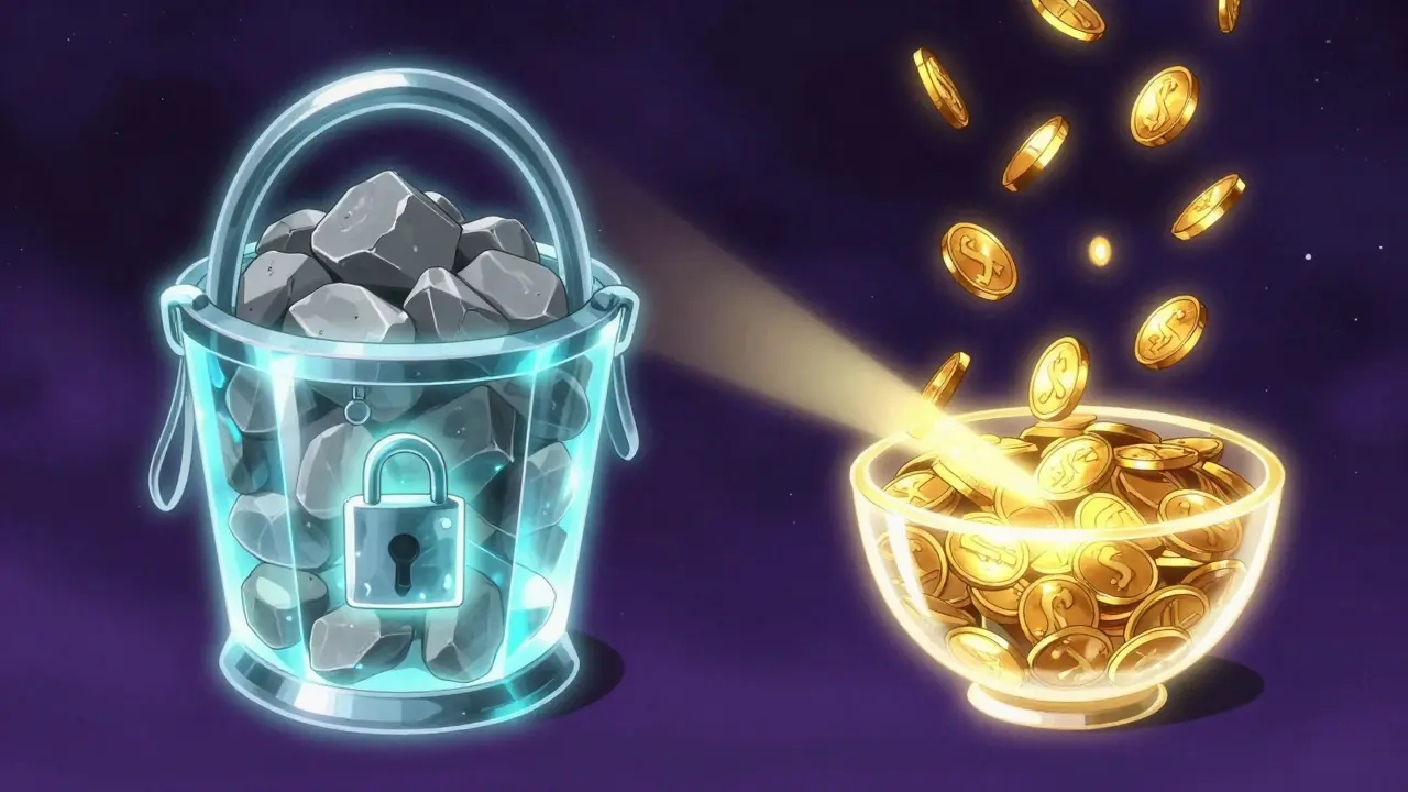 Two magical crystals separating deductible and copay funds